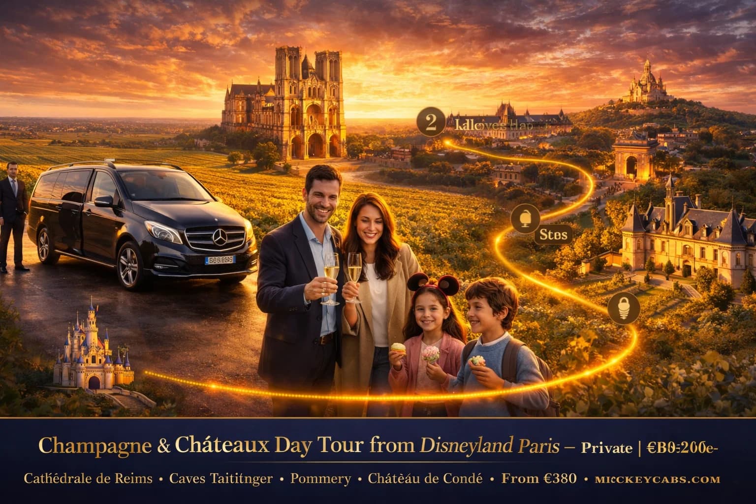 Escursione Champagne e Reims da Disneyland Parigi: Guida Completa 2026