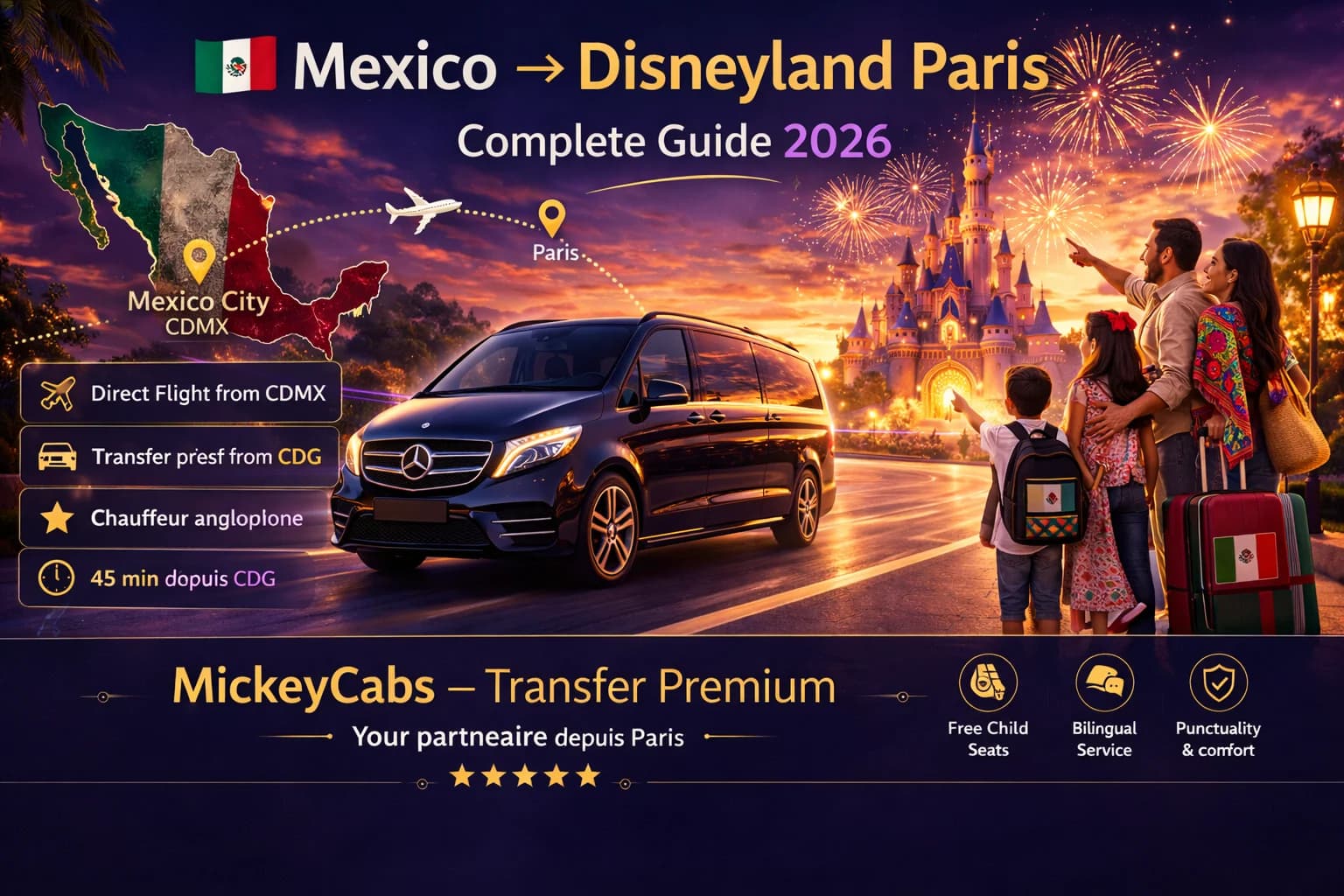 Disneyland Paris из Мексики: Путеводитель 2026