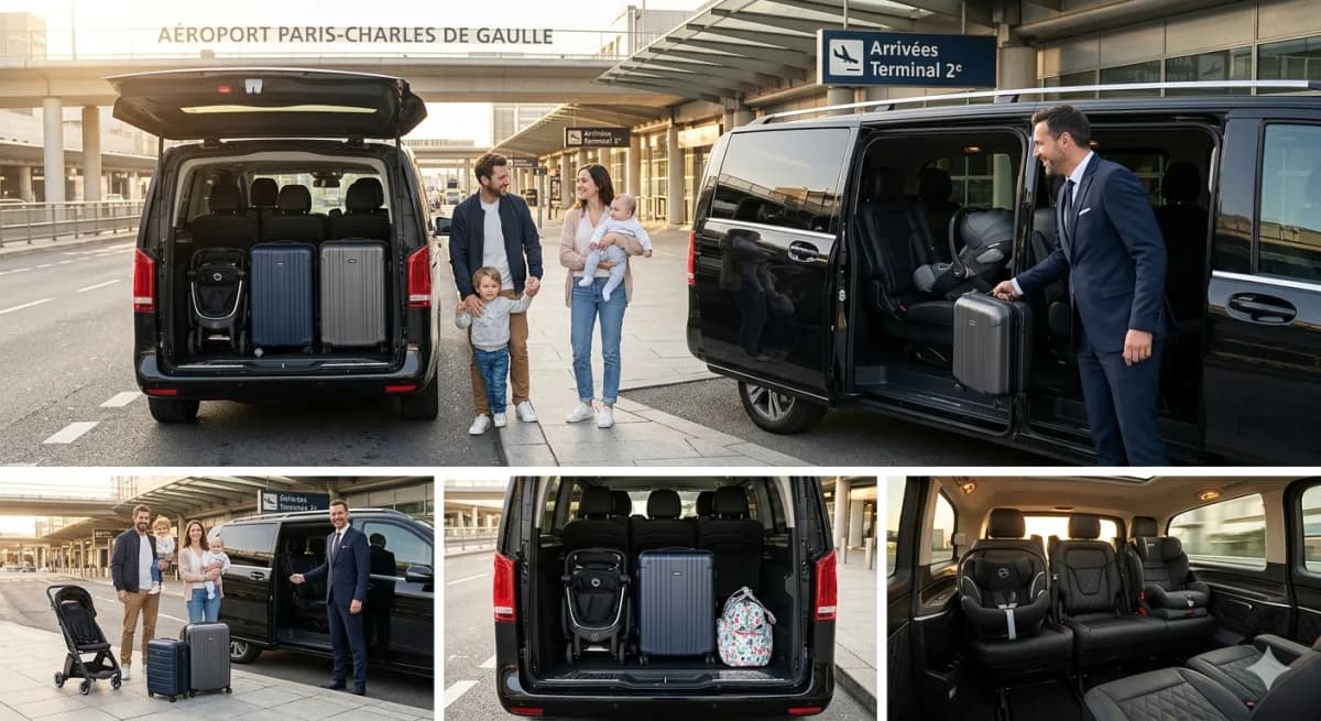 Transfert Disneyland Paris avec Poussette : Le Véhicule Privé Qui Contient Vraiment Tout