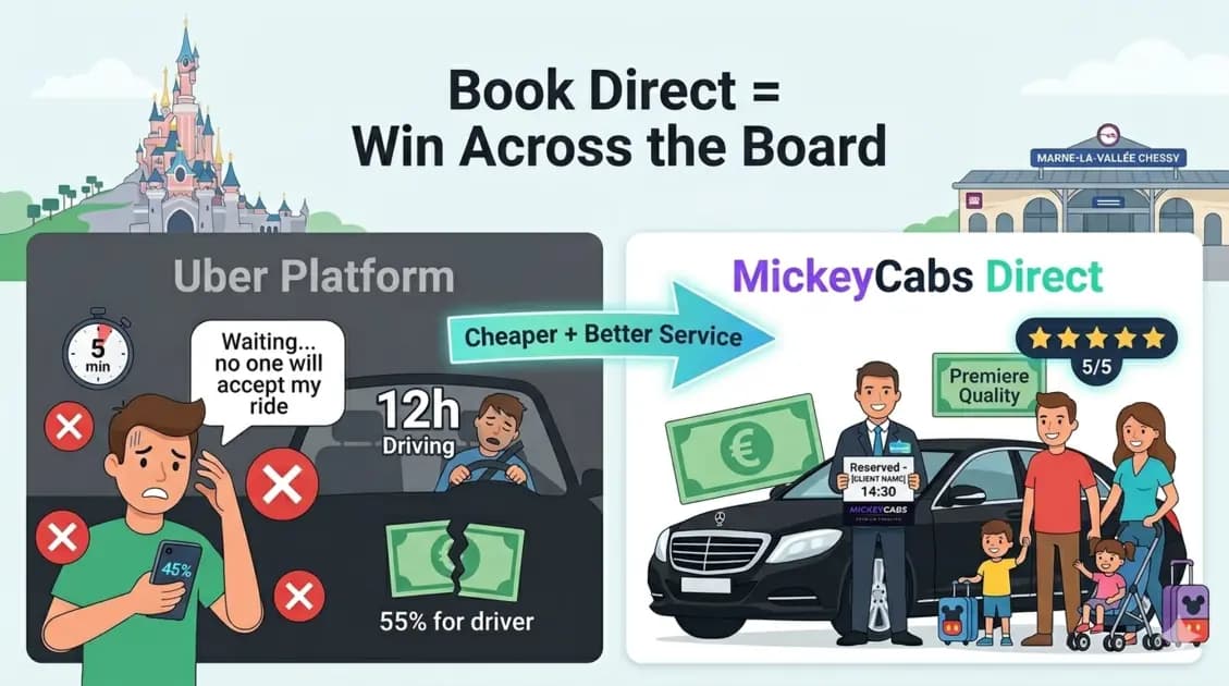Почему стоит бронировать напрямую у MickeyCabs, а не через Uber?
