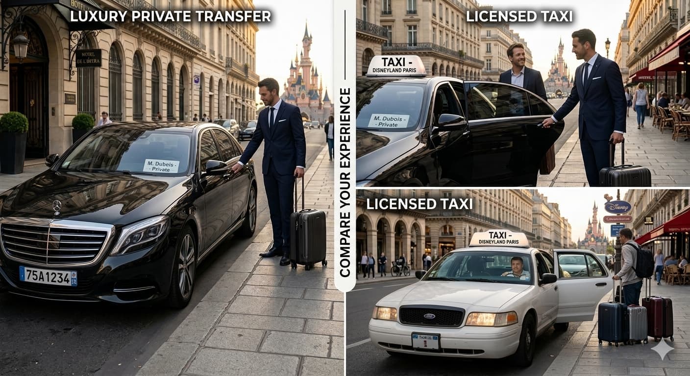 Transfert Privé vs Taxi pour Disneyland Paris : Lequel Choisir ?